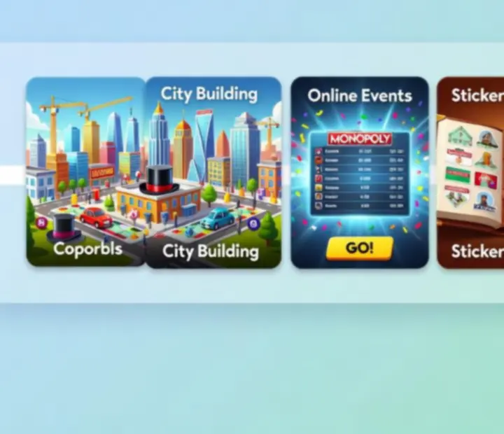 Podgląd funkcji i interfejsu gry MONOPOLY GO!